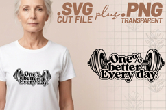 4x Fitness One Better Every Day Demons SVG Cut Files Shirt Product Image 2