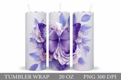 Butterfly Tumbler Design. Butterfly Sublimation Product Image 1