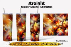 Fall Tumbler sublimation,Autumn tumbler design Product Image 1