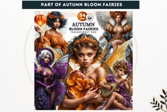 Autumn Bloom Floral Fairy Clipart, Mythical Fantasy PNG Product Image 2