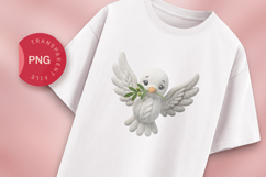 Knitted Dove of Peace 3D PNG Product Image 1