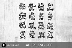 Set of motivation lettering phrases. for postcard, banner Product Image 1