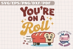 Kawaii Food Funny Quote Vintage SVG Design Fun Cute Product Image 1