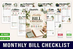 Monthly Bill Checklist Product Image 1