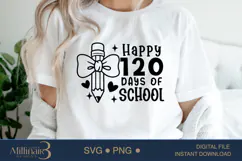 Happy 120 Days Of School Svg,School Svg, 120Th Day Of School Product Image 1