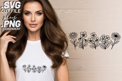 4x Floral SVG Wildflower Poppy Border Cricut PNG EPS Product Image 5