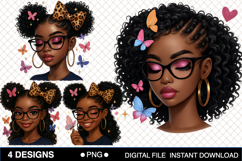 Girl Juneteenth Sublimation Clipart | Black Girl Juneteenth Product Image 1