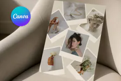 Stacked Photo Collage Editable Canva Template | Printable Product Image 1