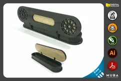 Round Corner Pen Box, Wooden Gift Box, Jewellery Laser Cut Product Image 1