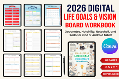 2026 Digital Life Goals Vision Board Workbook Product Image 1
