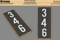 Herringbone Address Sign numbers included SVG files 668 Product Image 1