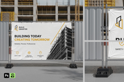 Construction Fence Banner Mockup Product Image 1