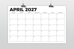 2027 11 x 17 Inch Calendar Template Product Image 2