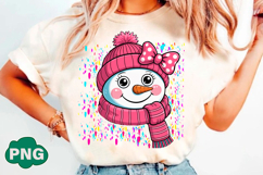 Pink Snowman PNG, Christmas PNG, Santa Product Image 2