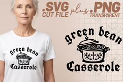 4x Green Bean Casserole Funny Santa SVG Cut Files Shirt Product Image 2