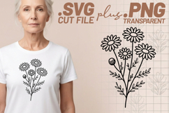 4x Floral SVG Botanical Daisy Anemone EPS Cut Files Cricuts Product Image 2