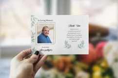 Floral Funeral Thank You Card, Ms Word & Photoshop Template Product Image 3