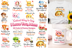 Funny Food Pun Mothers Day PNG Bundle Product Image 1