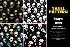 Skull pattern Square Coaster - 04 Variations Product Image 1