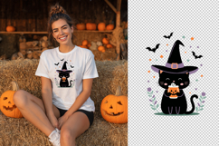 Cute Halloween Black Cat SVG Product Image 1