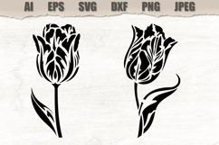 Tulip Flowers Stencils Product Image 1