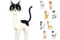 Whimsical Cat Clipart Bundle Product Image 1
