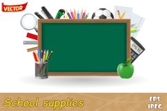 blackboard school supplies vector illustration Product Image 1