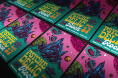 Space Psychedelic Rock Illustrated Flyer Product Image 2