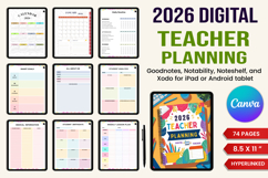2026 Digital Teacher Planner Product Image 1