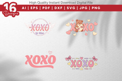 XOXO SVG Bundle 16 Valentine Designs Product Image 3