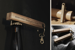 Wooden Bottle Opener with Screw Mockup Product Image 1
