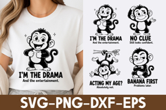 Funny Monkey Quotes SVG Product Image 1