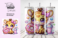 Giraffe Donut &amp; Milkshake Tumbler Wrap Product Image 1