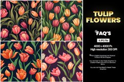 Tulip flowers Square Coaster - 04 Variations Product Image 1