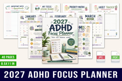 2027 ADHD Focus Planner Product Image 1
