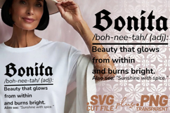 4x Bonita Bella Traviesa Carinosa Definition SVG Cut Files Product Image 2