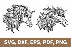 Unicorn svg, unicorn dxf, unicorn png, Cricut, Silhouette Product Image 1