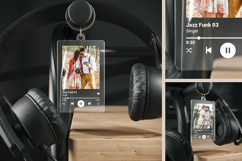 Transparent Song Keychain Mockup Product Image 1