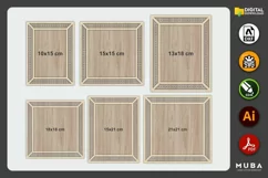 Rattan, Photo Frame SVG, Wooden Photo Frame, Laser Cut File Product Image 1