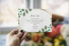 Floral Funeral Thank You Card, Word and Photoshop Template Product Image 1
