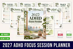 2027 ADHD Focus Session Planner Product Image 1