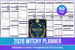 2026 Witchy Planner Canva template Product Image 1