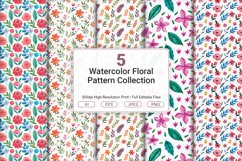 Watercolor Floral Pattern Collection Product Image 1