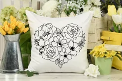 Flower Heart Svg Flower Svg Floral Heart Svg Product Image 4