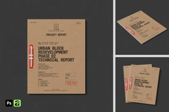 US Letter Plastic File Fastener Document Mockup Product Image 1