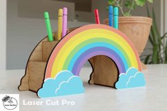 Desktop organizer for kids | pencil case with boho rainbow Product Image 2