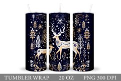 Deer Tumbler Wrap Design. Deer Tumbler Sublimation Product Image 1