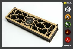 Wooden Pen Box, Gift Jewellery Box, Laser cut file Product Image 1