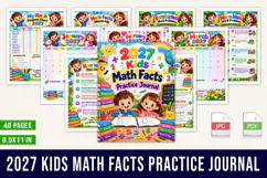 2027 Kids Math Facts Practice Journal Product Image 1