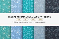 Floral Minimal Seamless Patterns Product Image 1